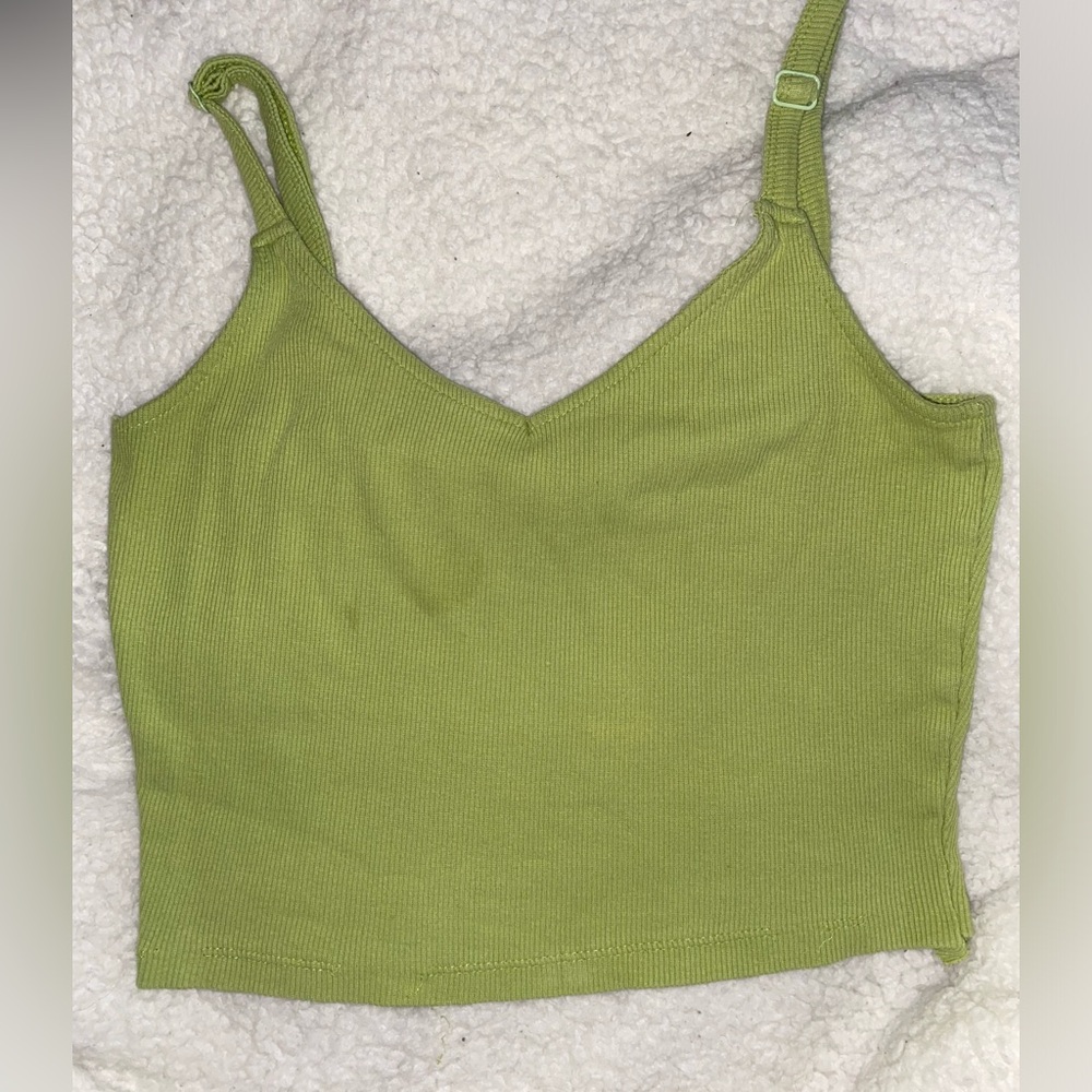 Rue21 Green Cropped Tank Top